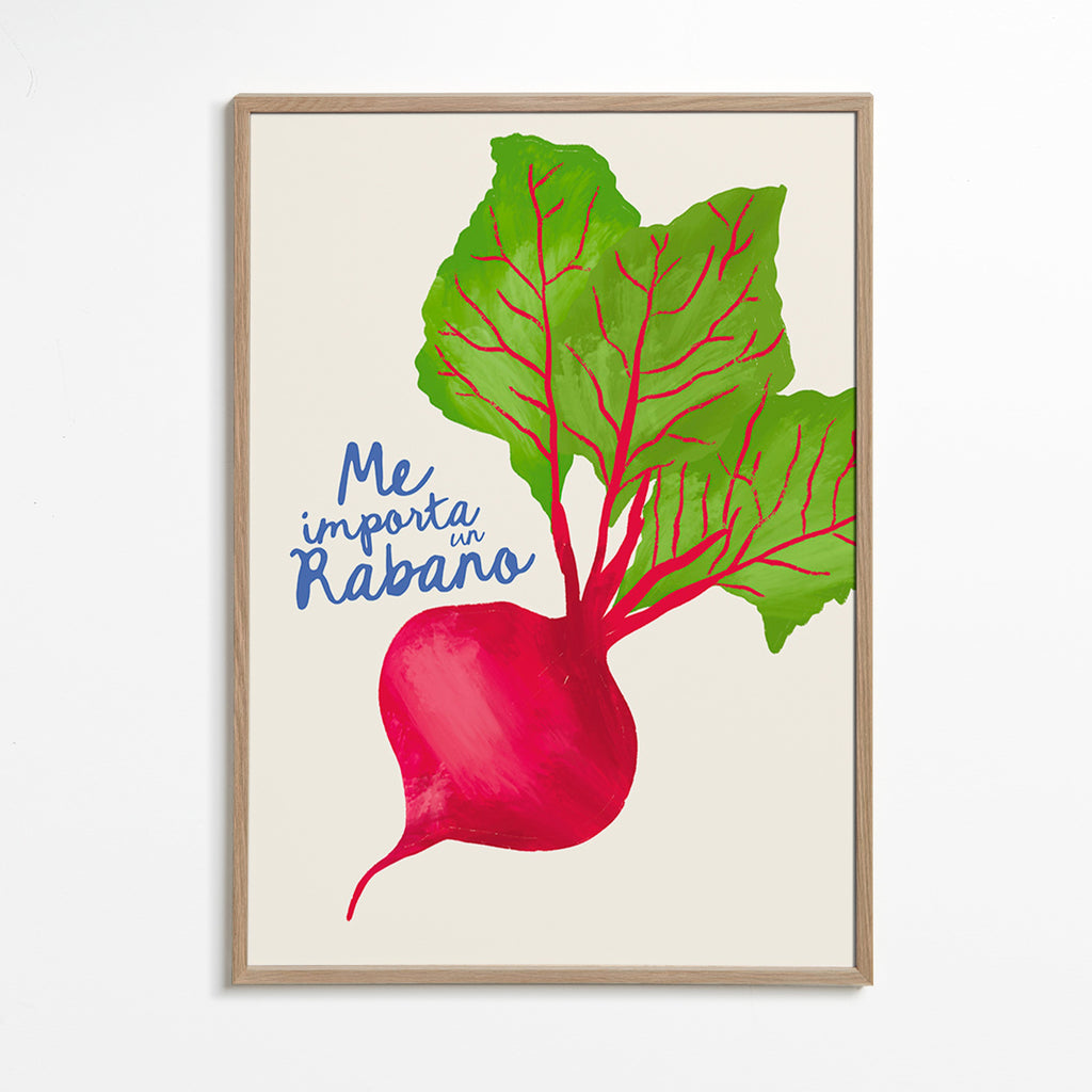 Kitchen art radish illustration