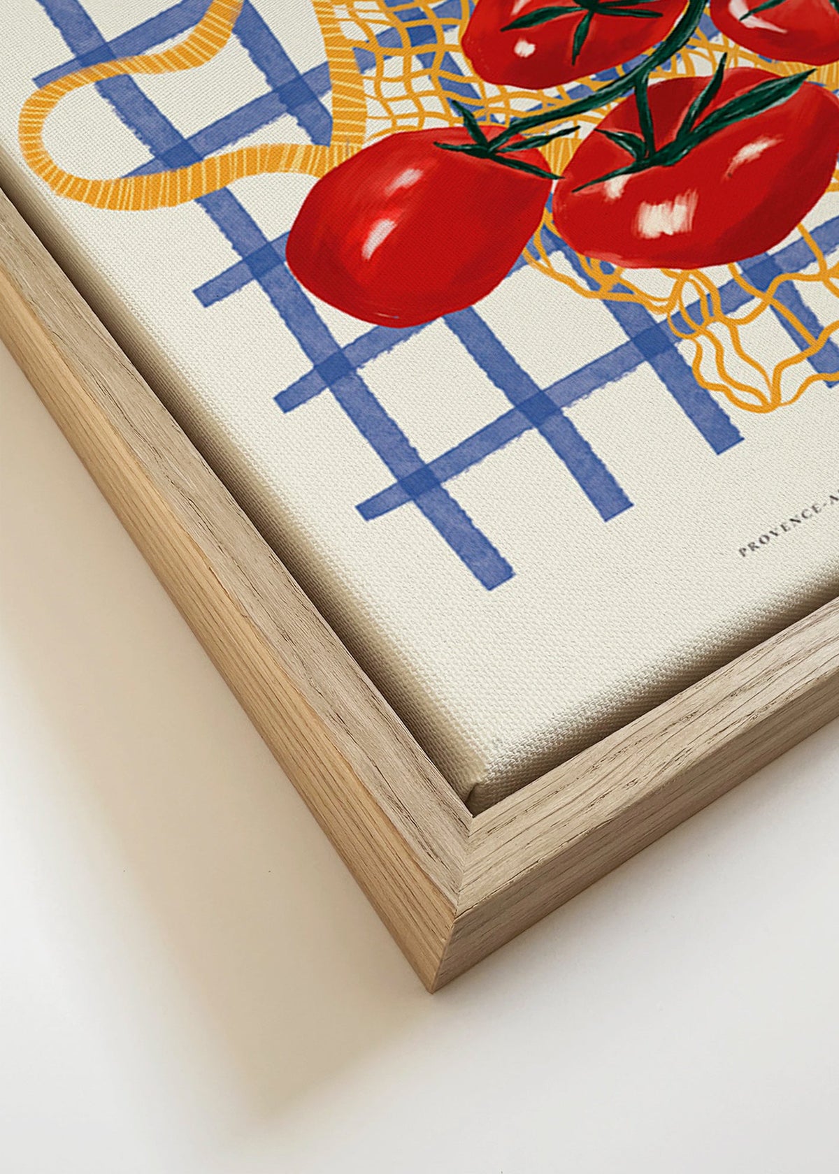 Cuadro de cocina tomates en malla – Canvas detail