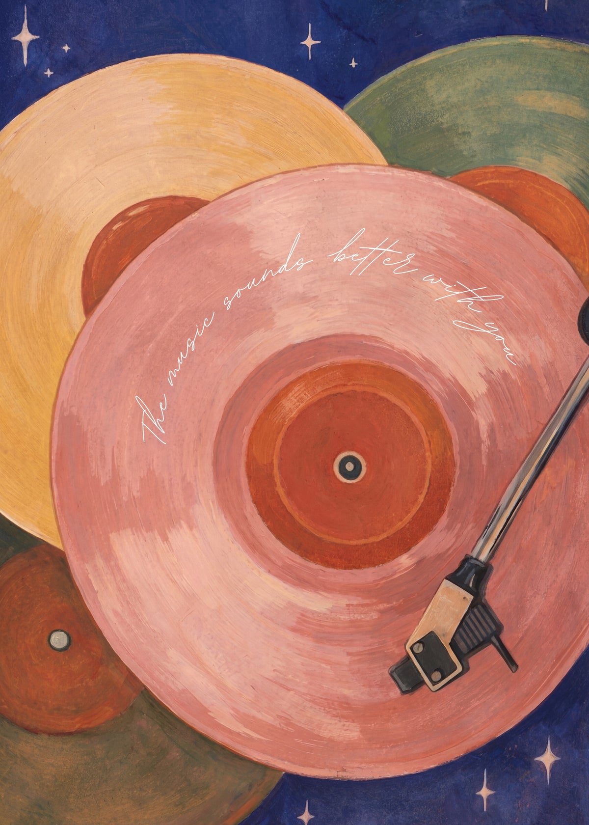 The Music Sounds Better with You - Unframed art print