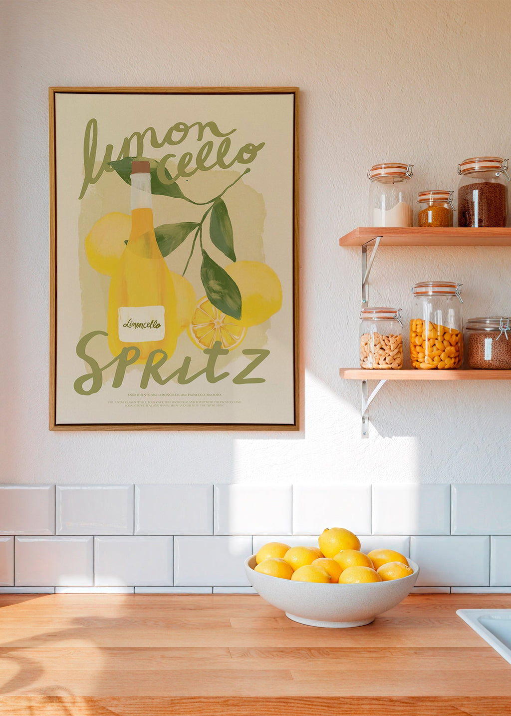 Cuadro de cocina Limoncello Spritz ilustrado – Canvas2