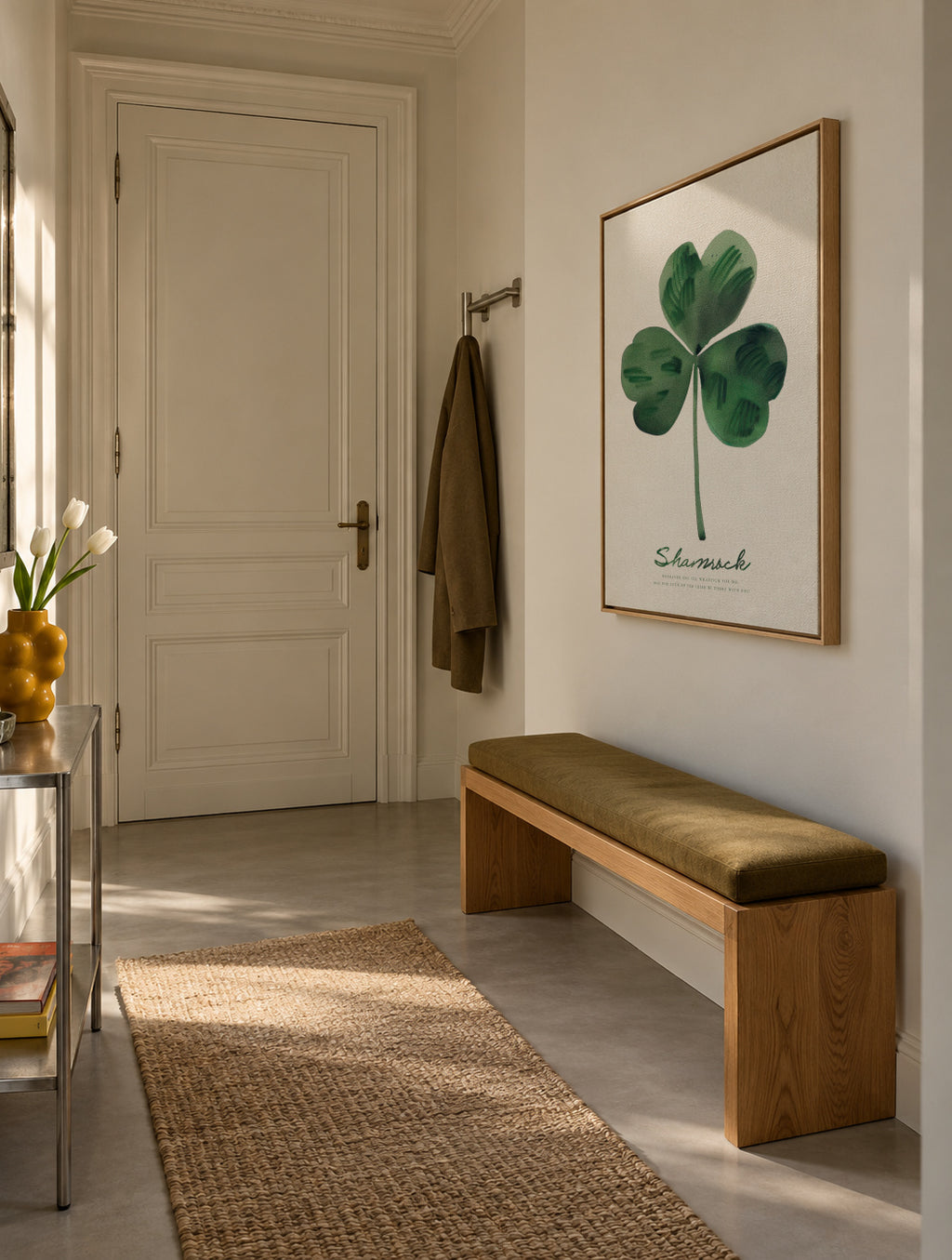 Shamrock - Framed canvas in an interior