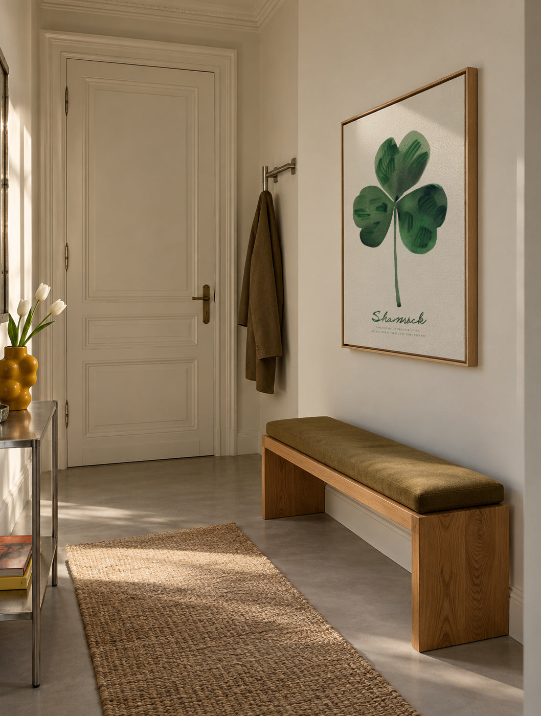 Shamrock - Framed canvas in an interior