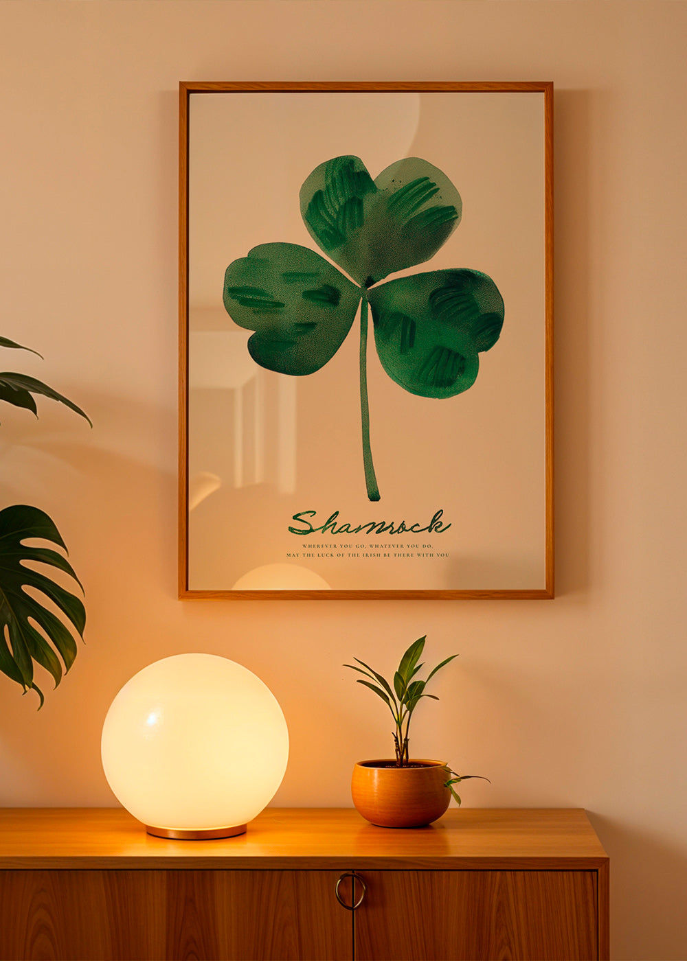 Lámina botánica Shamrock trébol en acuarela – Product2