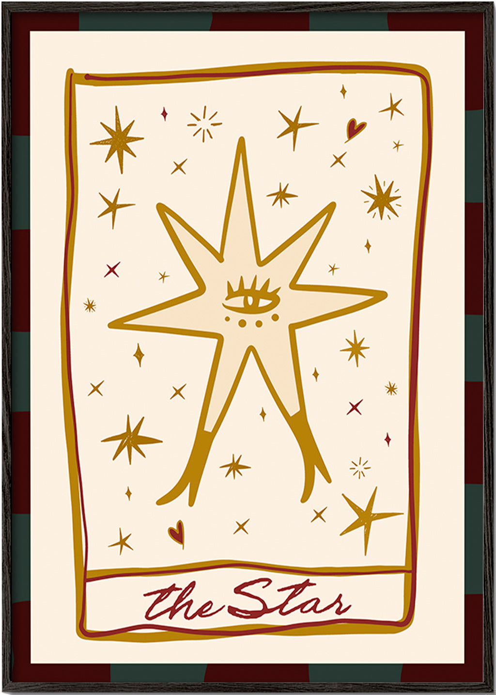 Ilustración: la Estrella mística con ojo central – Black Frame