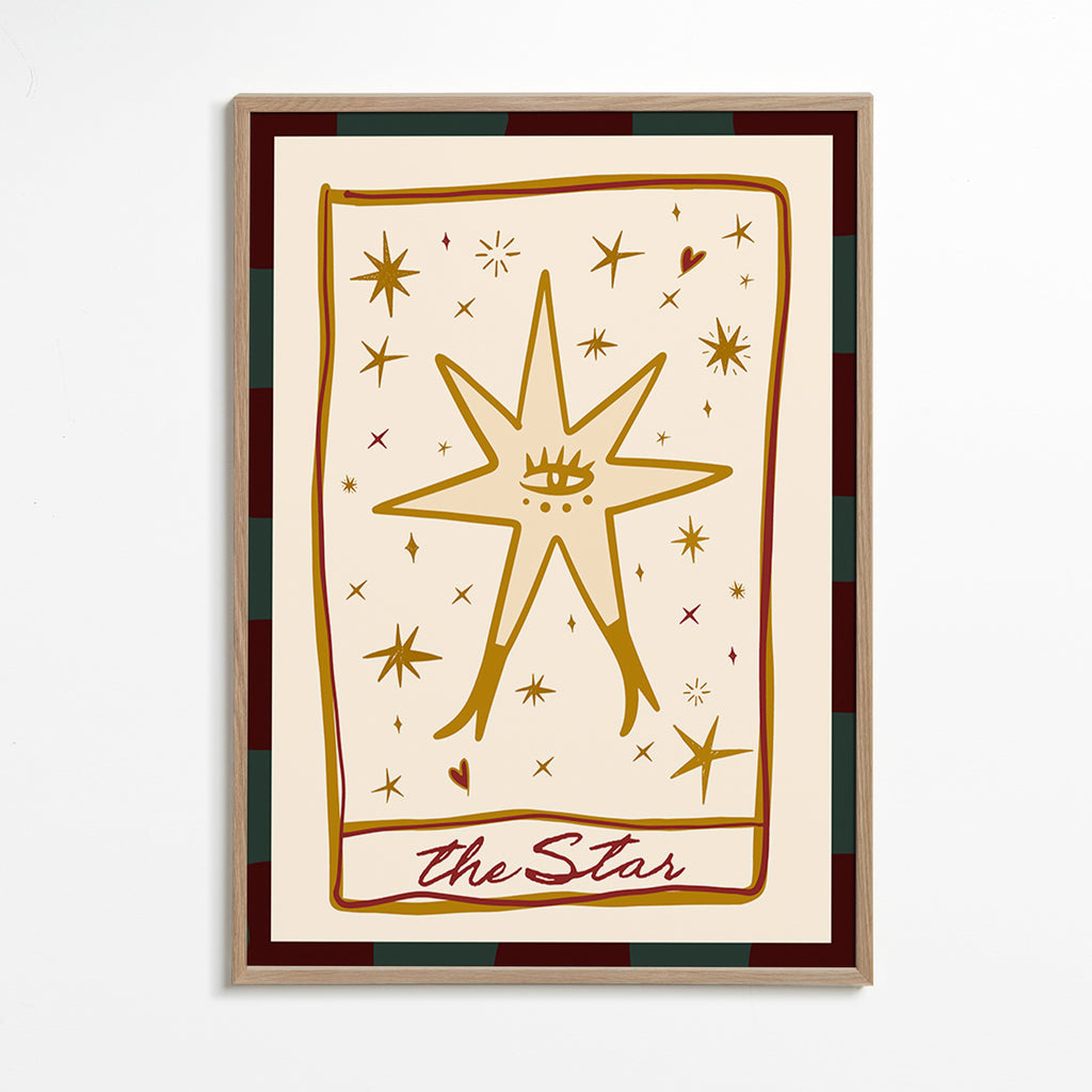 Ilustración: la Estrella mística con ojo central – Oak Frame