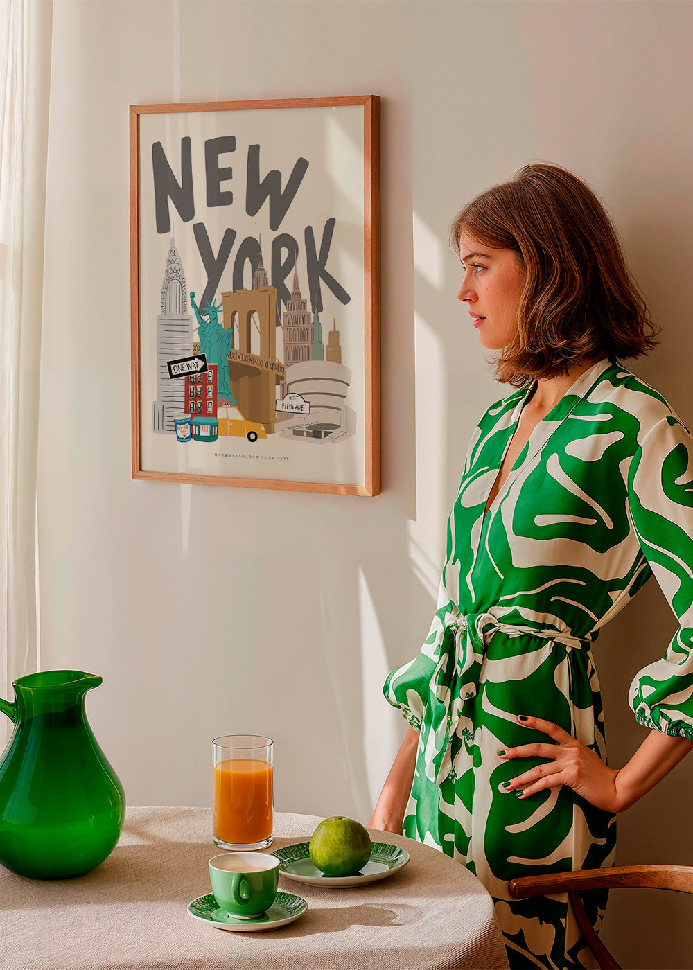 Cuadro de ciudades con iconos de New York – Product2