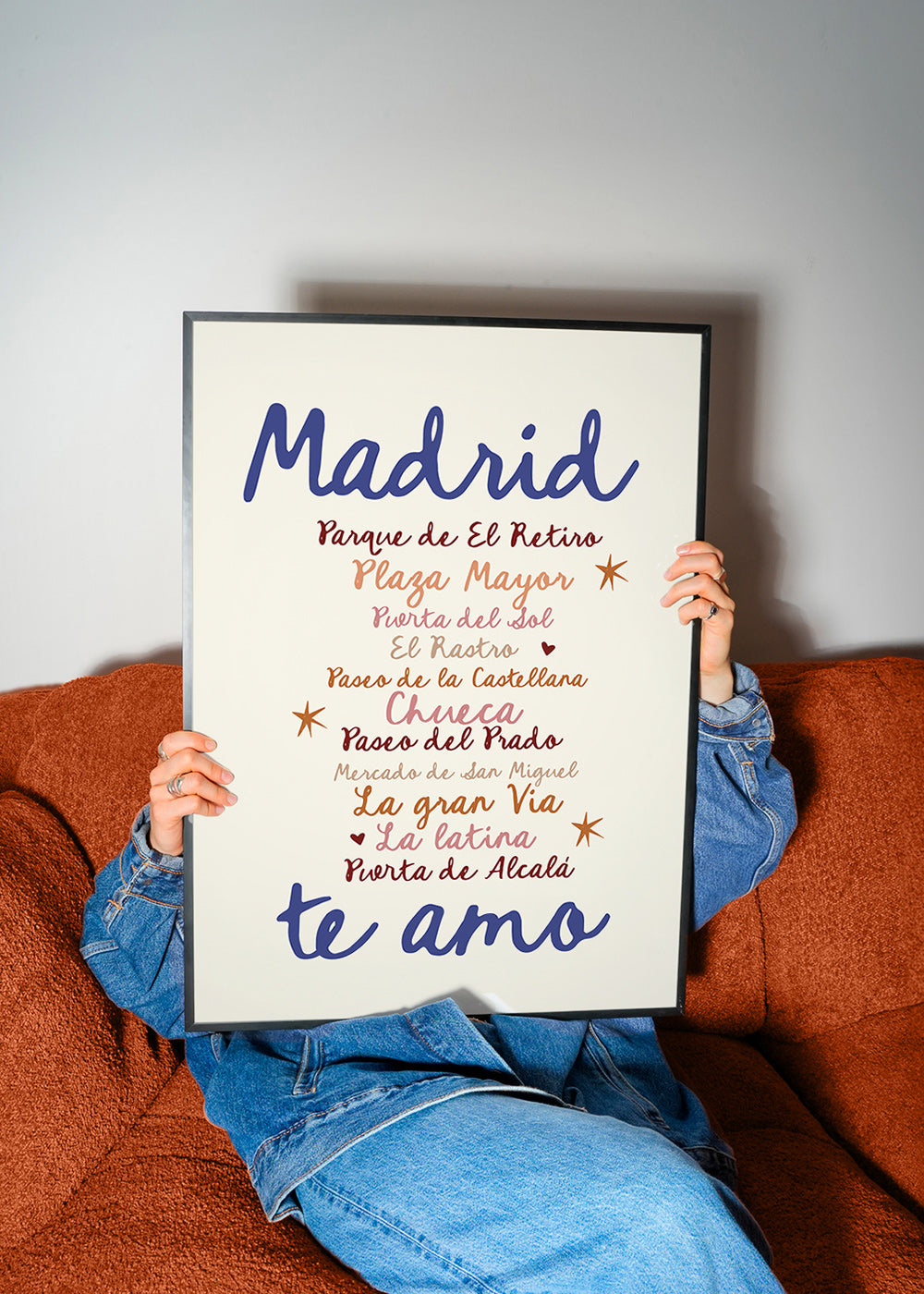 Travel poster Madrid bold typography
