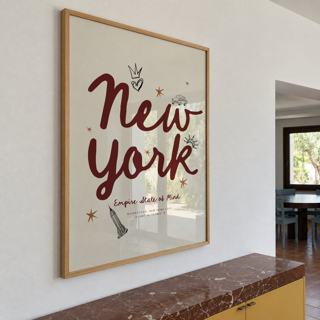 Empire State of Mind - Framed poster in an interior
