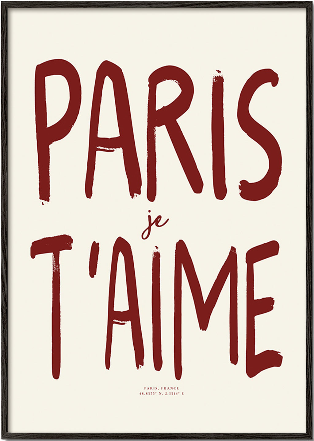 Travel poster with Paris typography