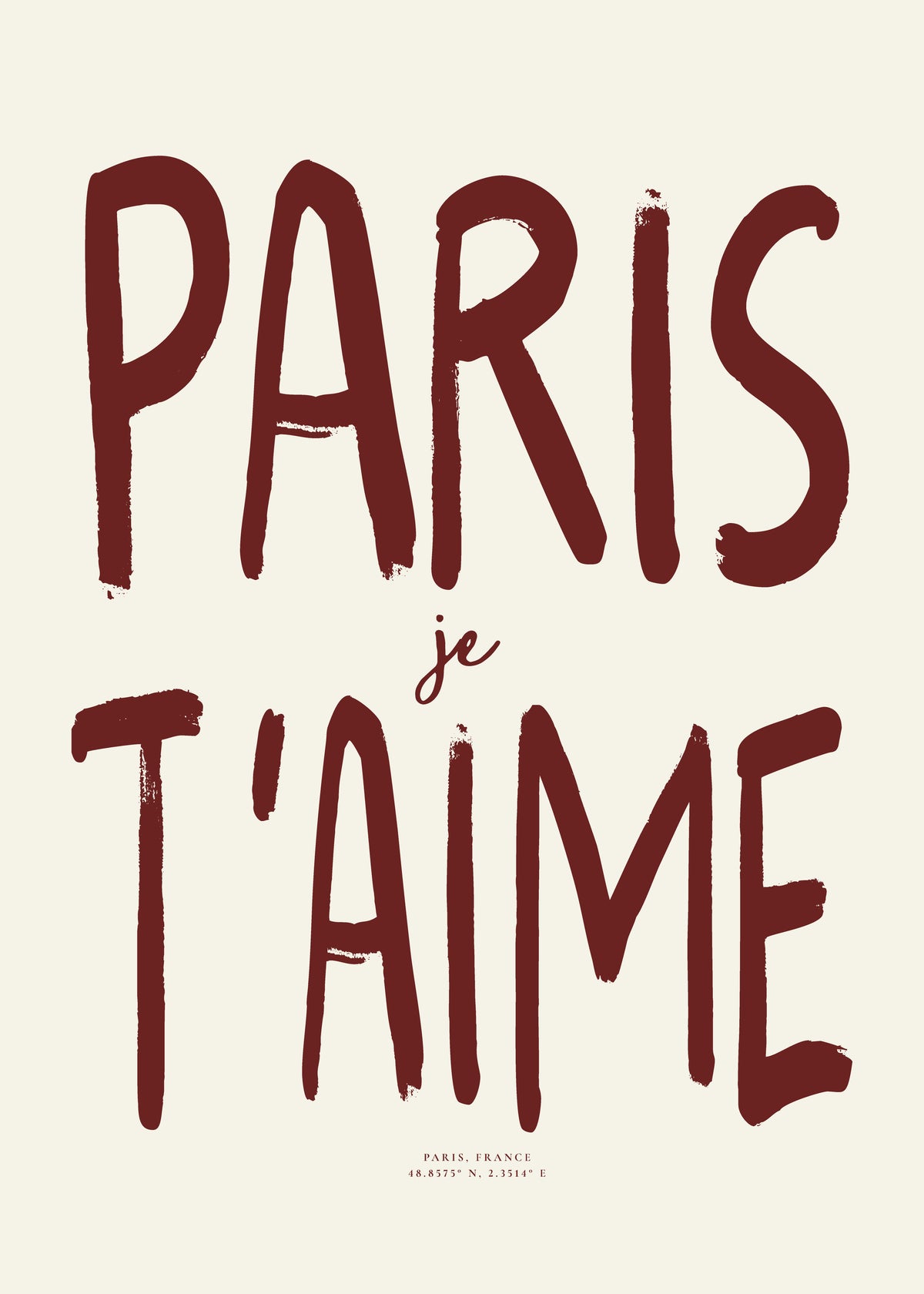 Paris, je t'aime - Unframed art print
