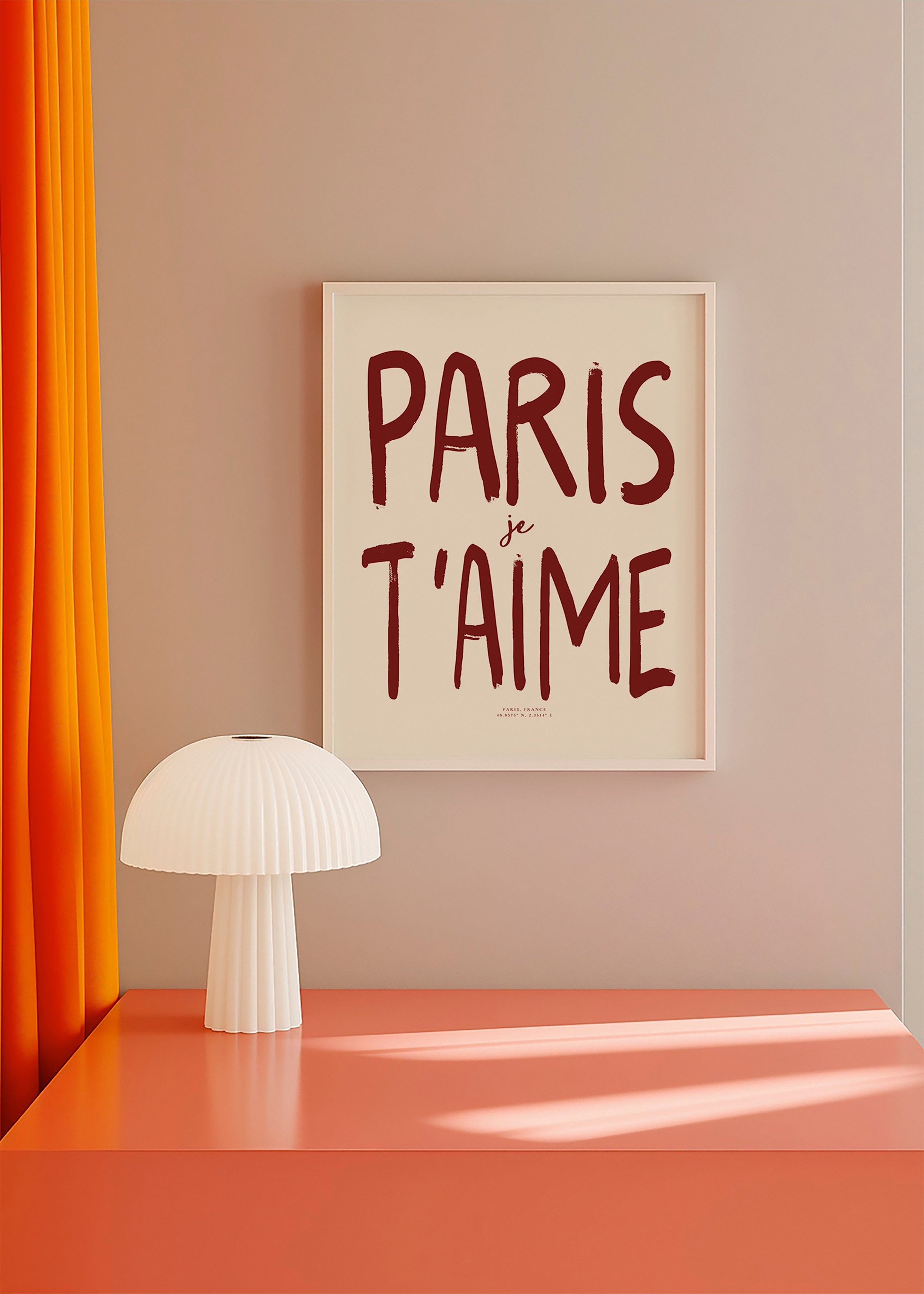 Travel poster with Paris typography