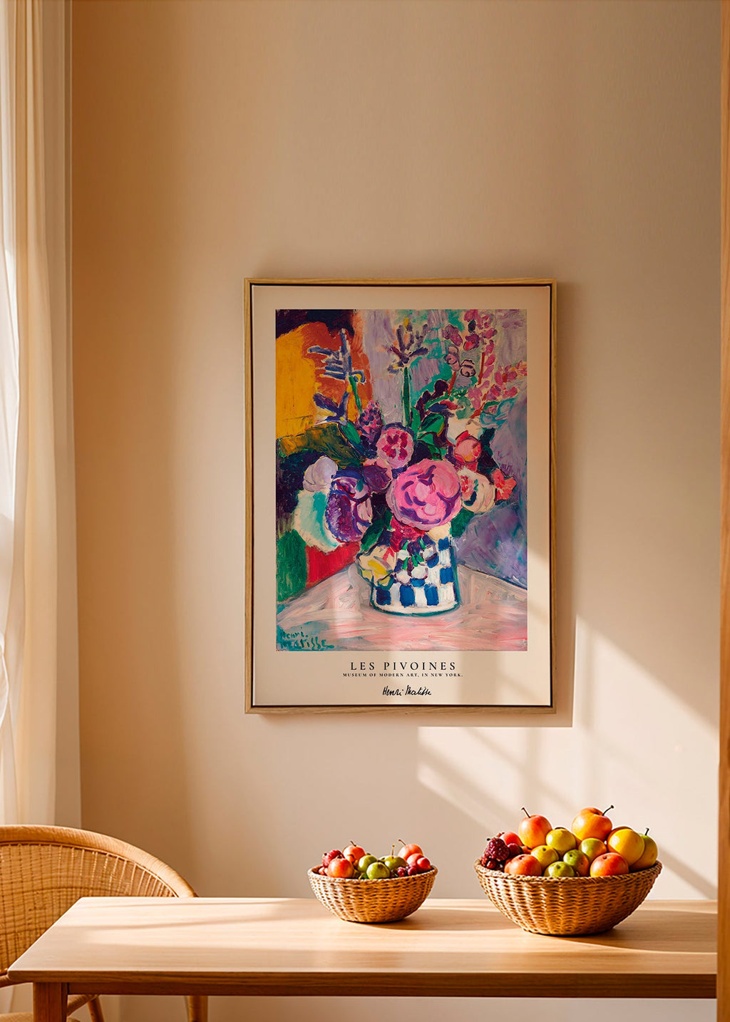 Botanical print colorful bouquet