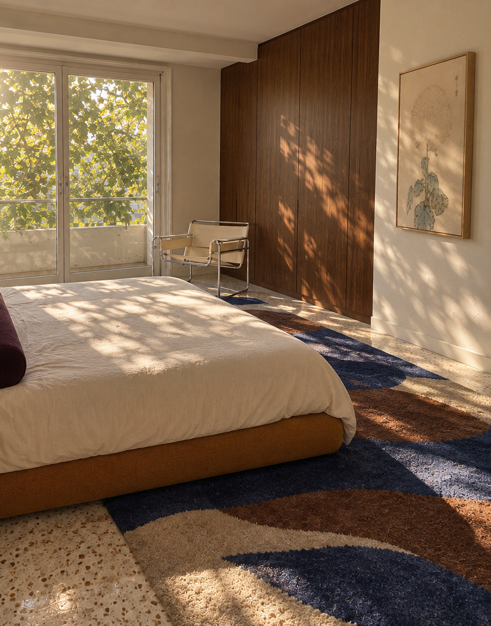 Japanese chrysanthemum flower by Keika Hasegawa - Framed canvas in an interior