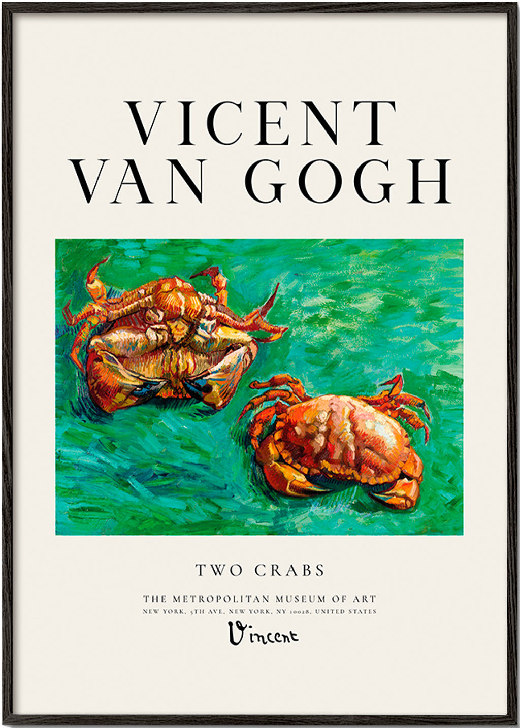 Two Crabs by Van Gogh — Crabs on a Green Field
