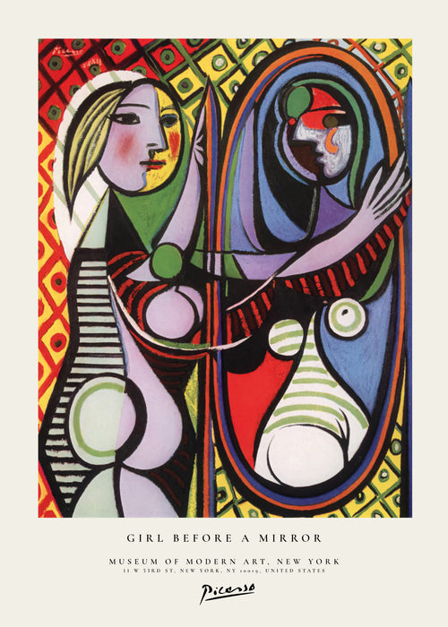 Girl before a Mirror by Pablo Picasso - Unframed art print