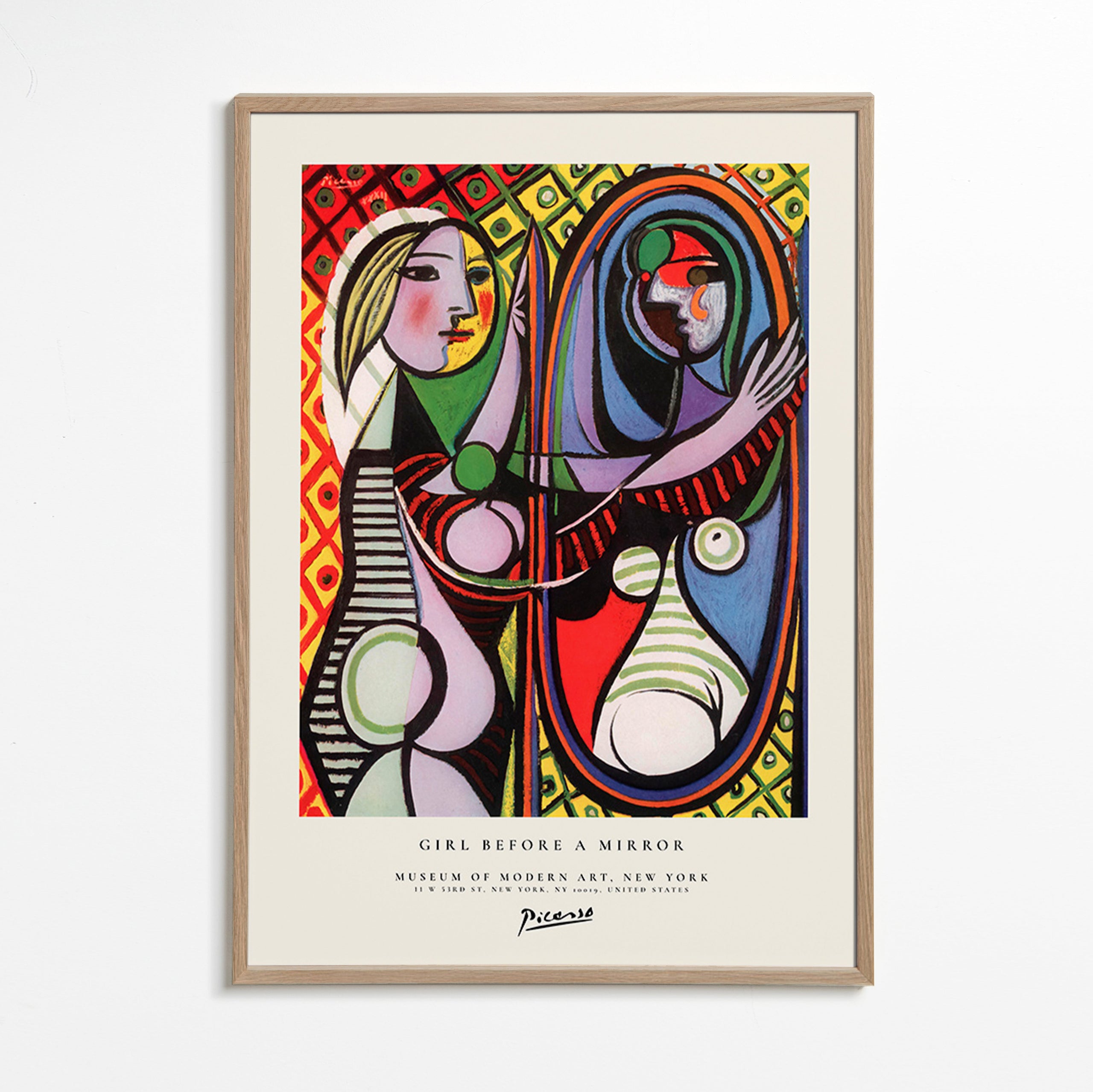 Abstract painting of a figure before a mirror