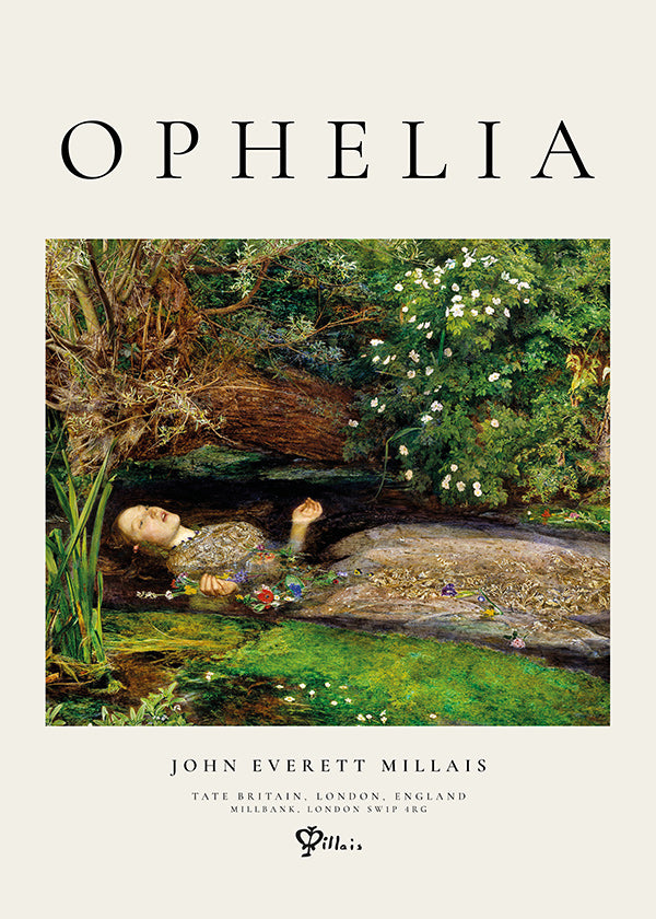 Botanical print Ophelia by the stream
