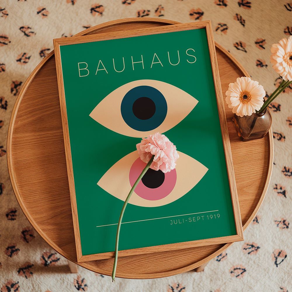 Cuadro geométrico Bauhaus con ojos dobles – Product3