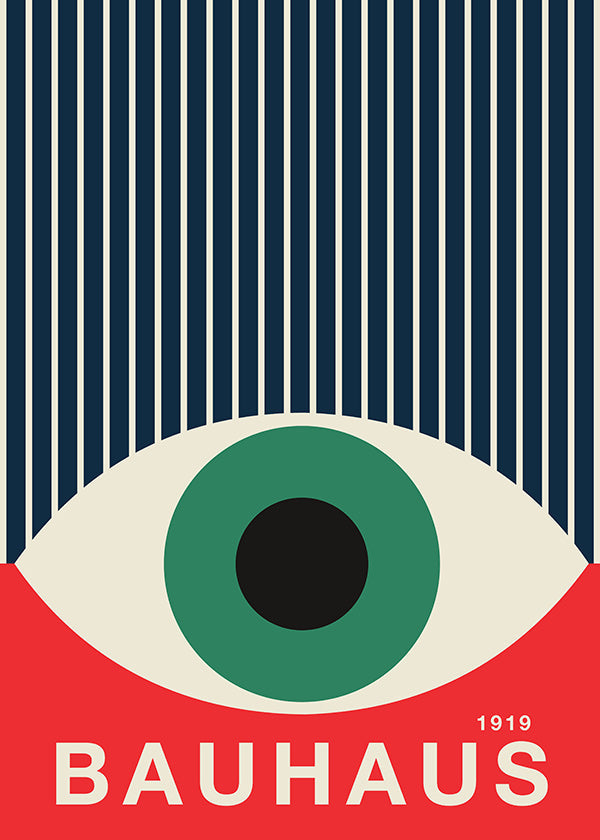 Ilustración Bauhaus con ojo gráfico