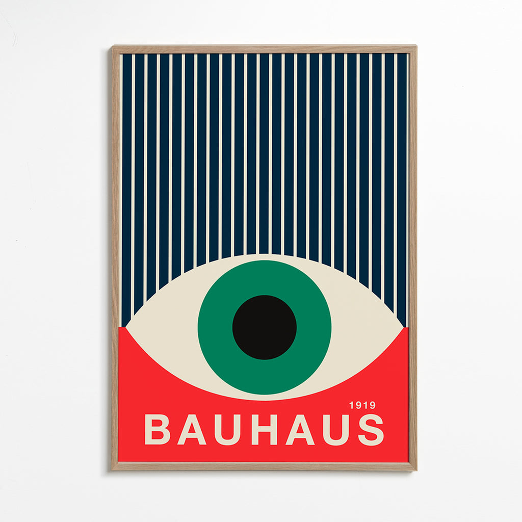 Ilustración Bauhaus con ojo gráfico – Oak Frame