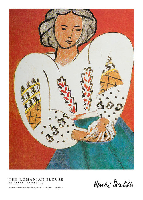Illustration of Romanian blouse with bold strokes
