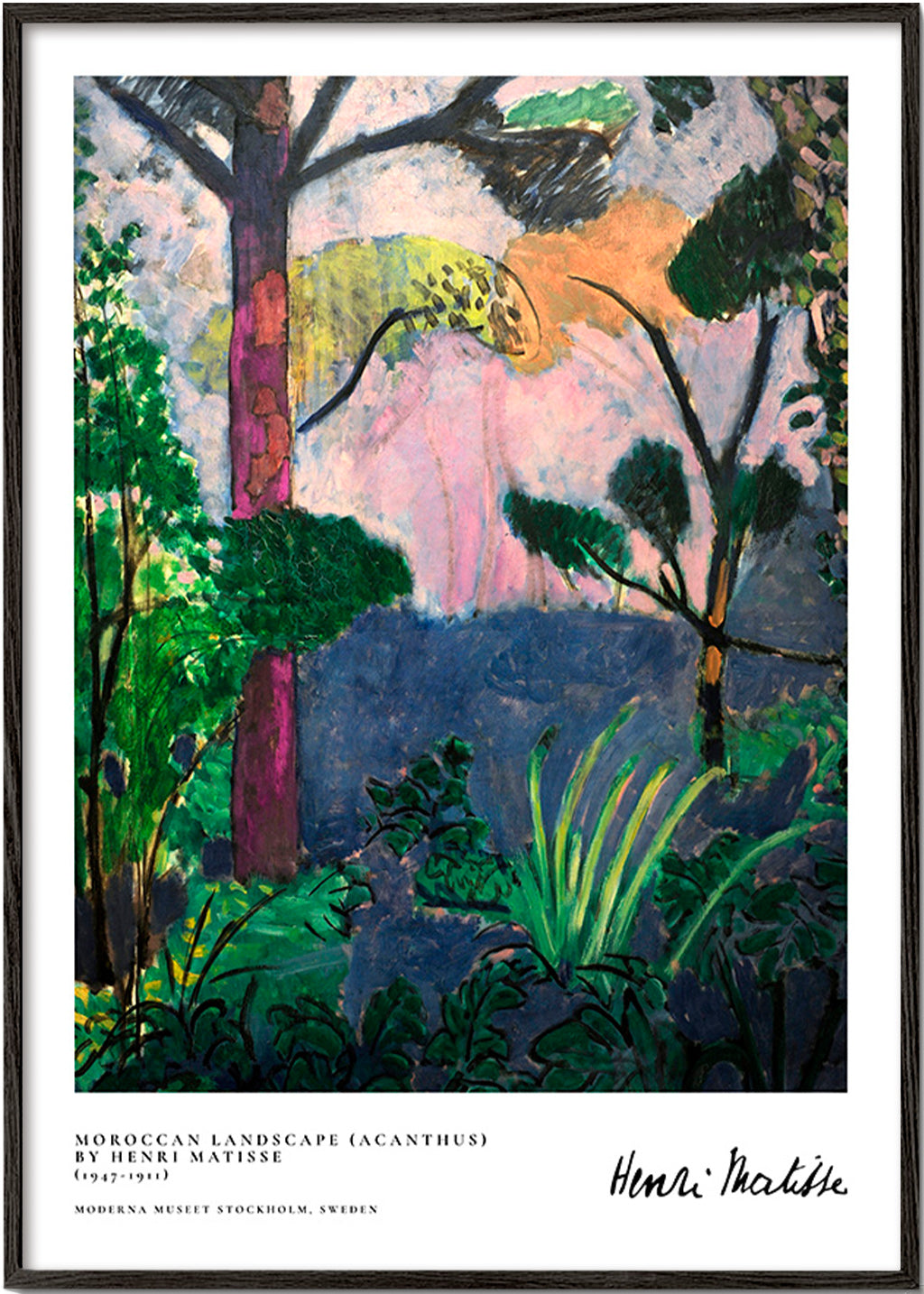 Landscape art with painterly plants