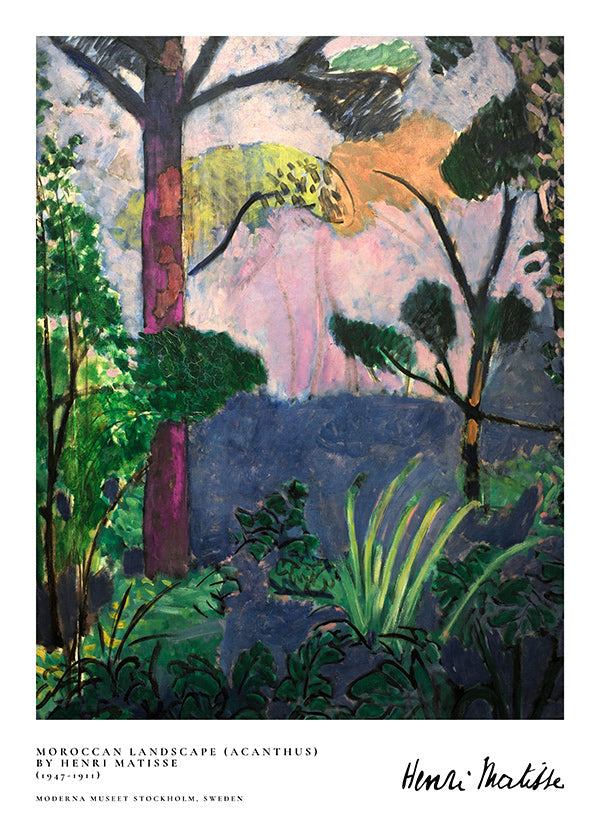 Landscape art with painterly plants
