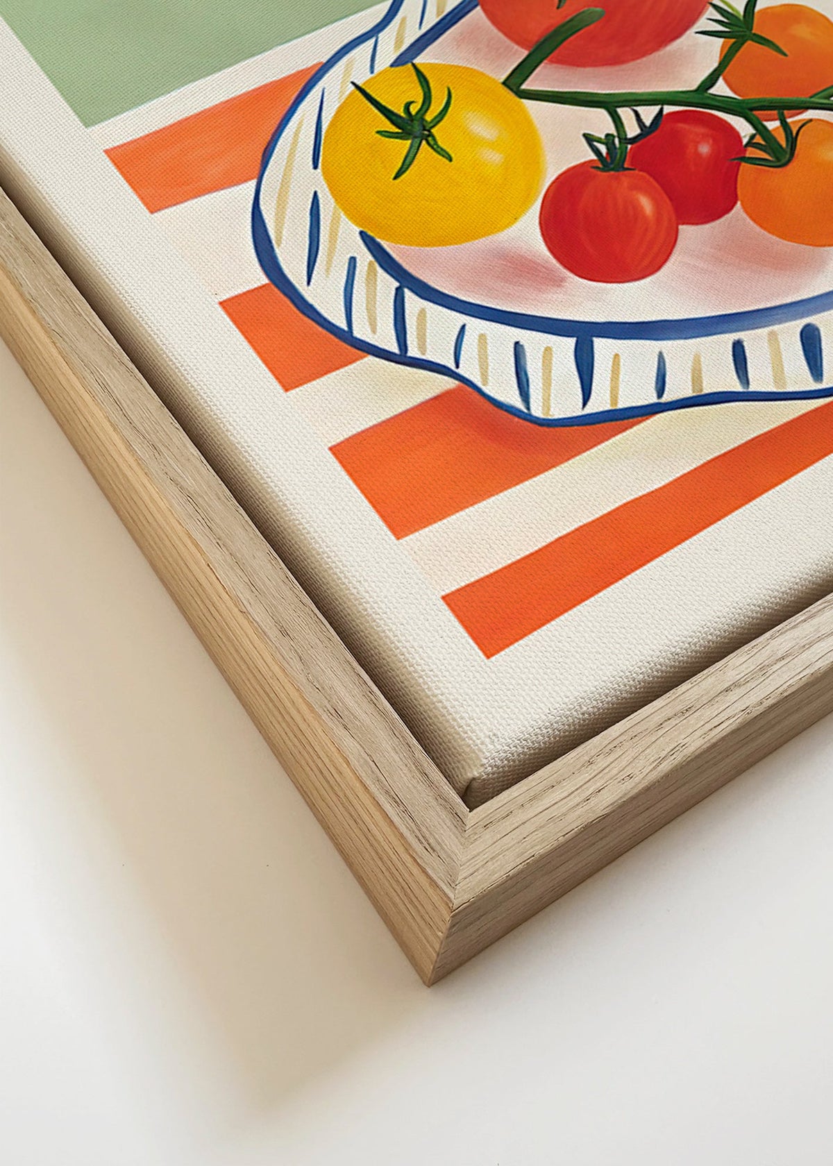 Cuadro de cocina con tomates ilustrados – Canvas detail