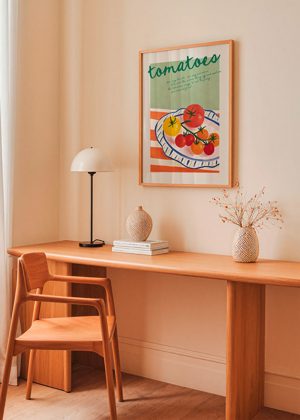 Kitchen art: tomatoes still life illustration