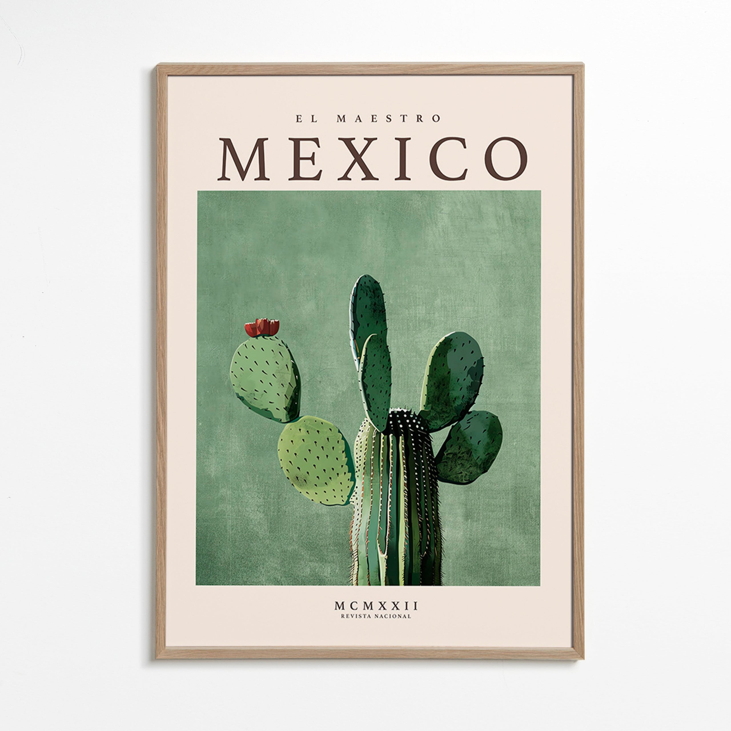 Botanical print Mexico cactus artwork