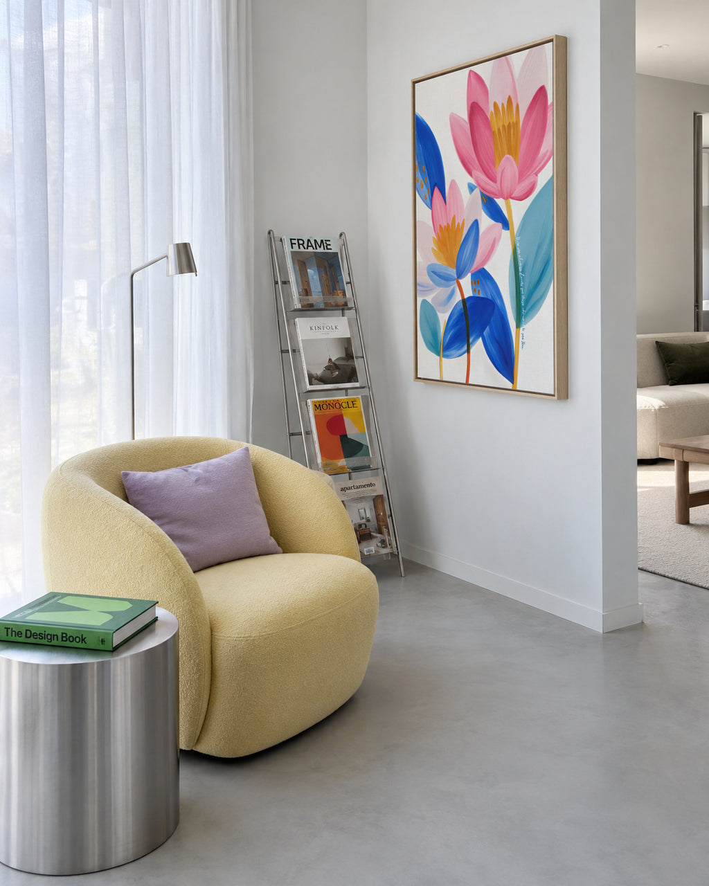 There are always flowers for those who want to see them - Framed canvas in an interior