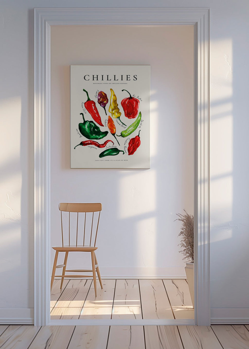 Cuadro de cocina Chillies en acuarela – Canvas