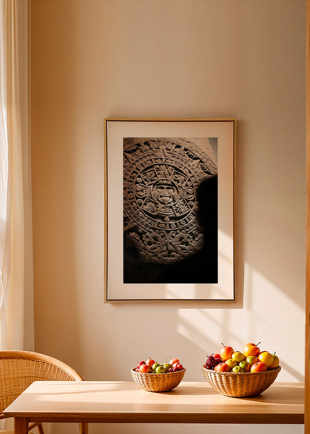 Photograph of ancient calendar stone