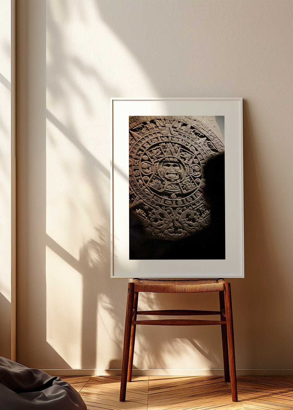 Photograph of ancient calendar stone