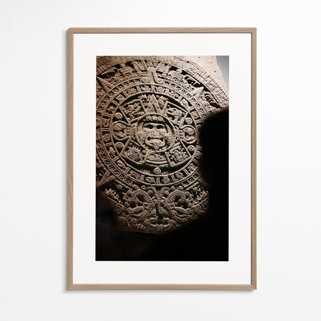 Photograph of ancient calendar stone