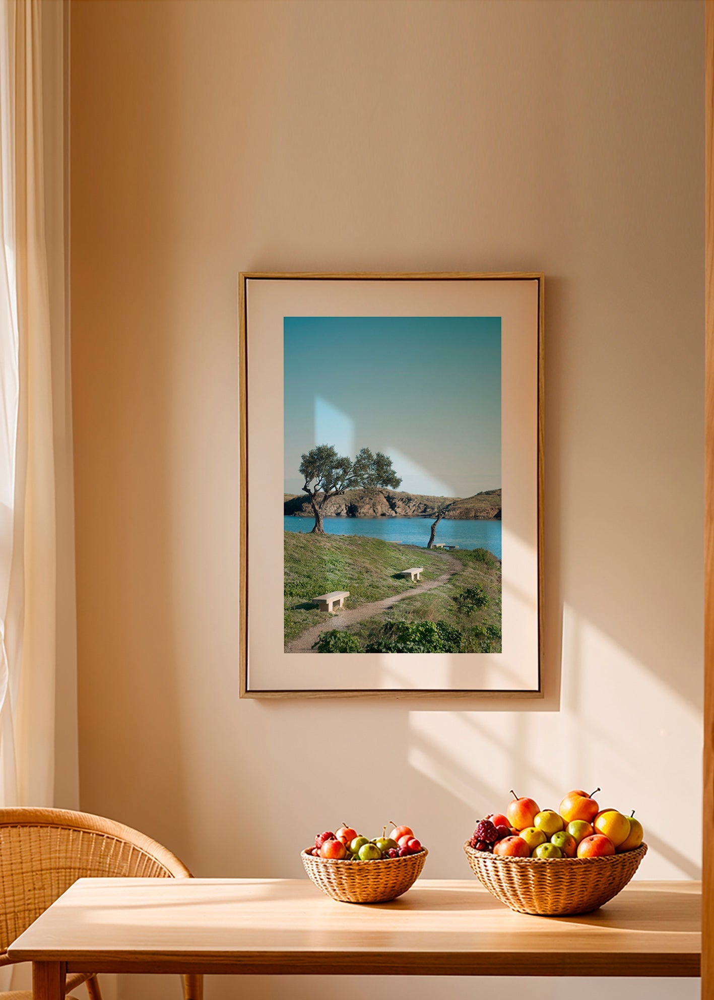 Landscape art coastal path serenity