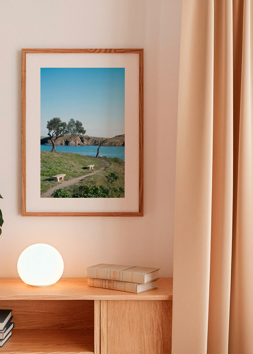 Landscape art coastal path serenity