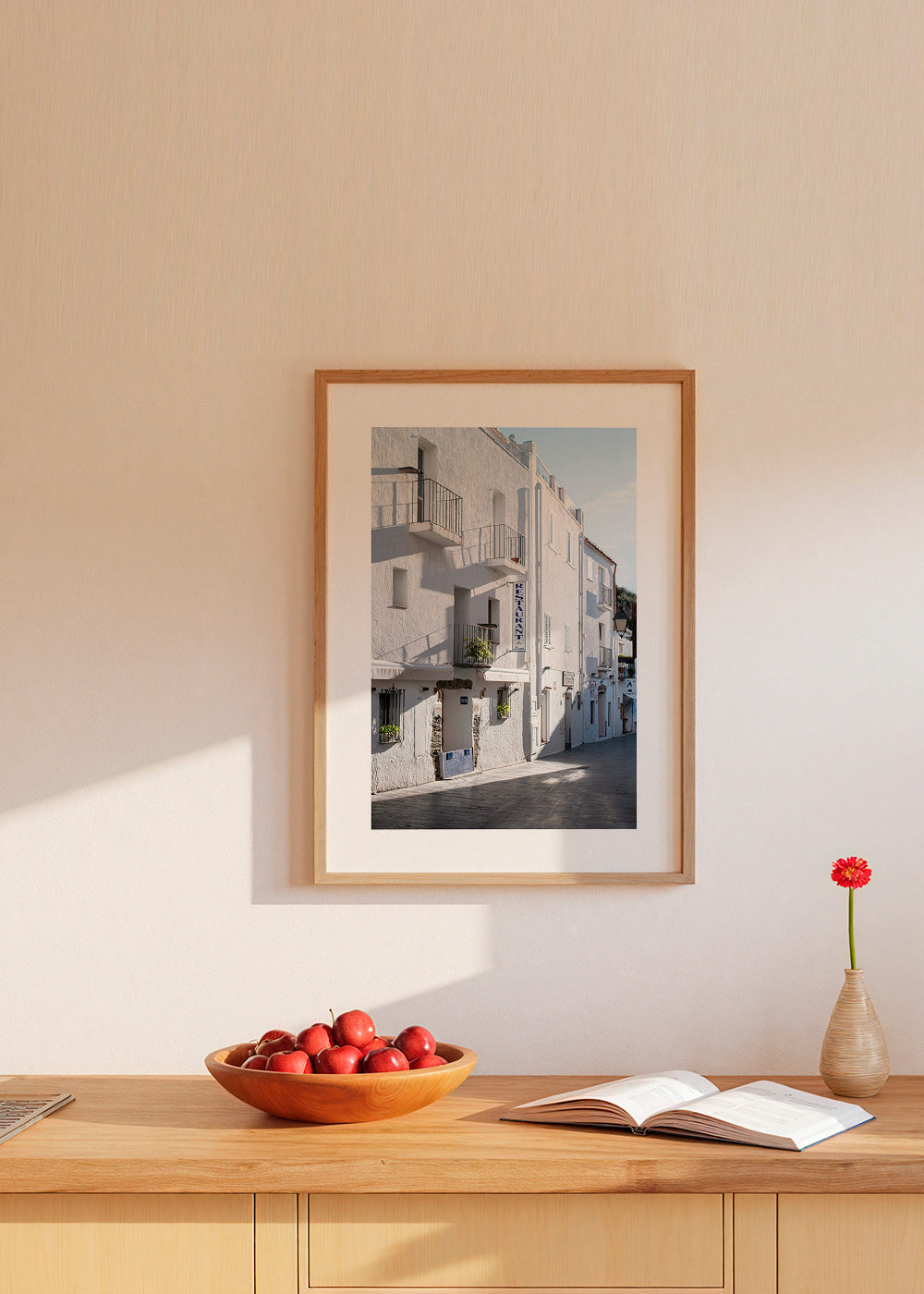 Cuadro de ciudades Calle blanca mediterránea – Product3