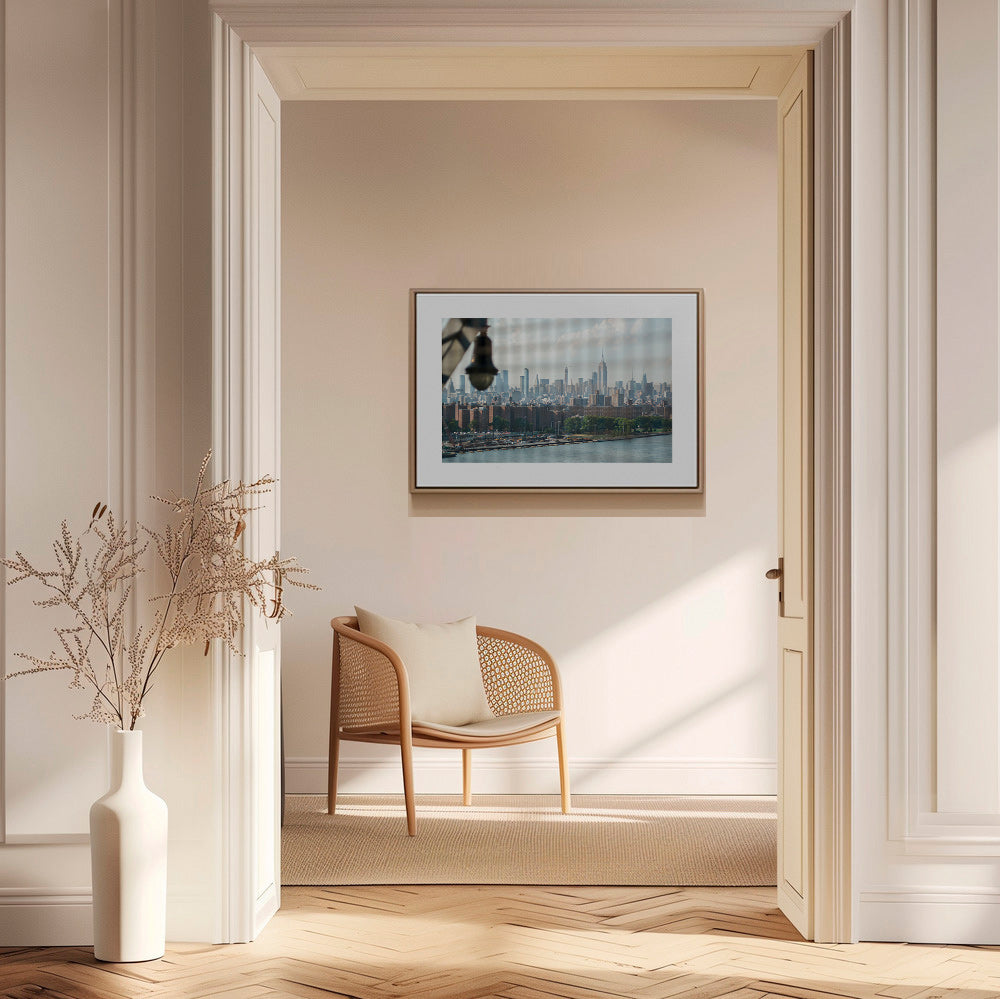 City art Manhattan window skyline