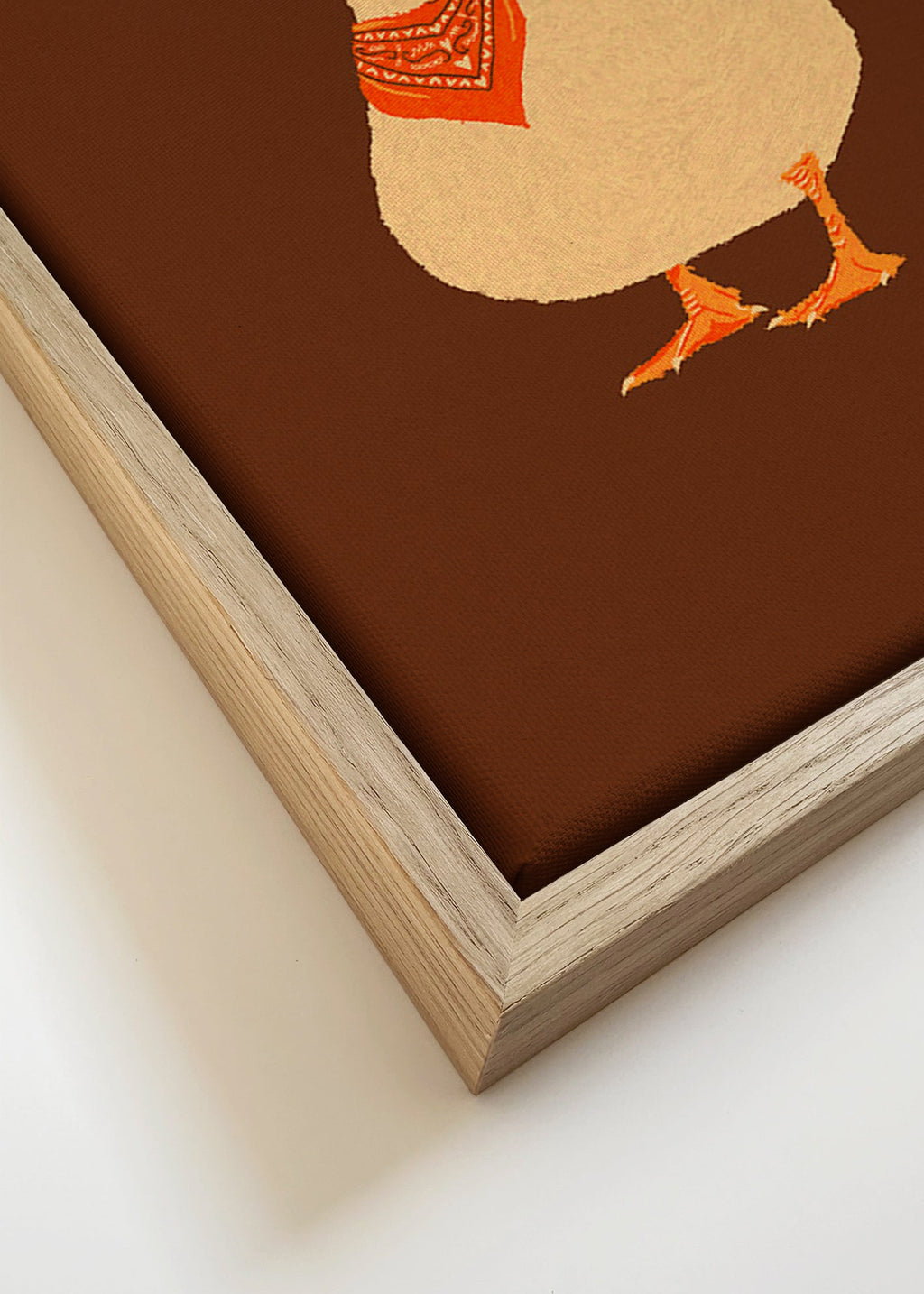 Cuadro pato vaquero ilustrado – Canvas detail