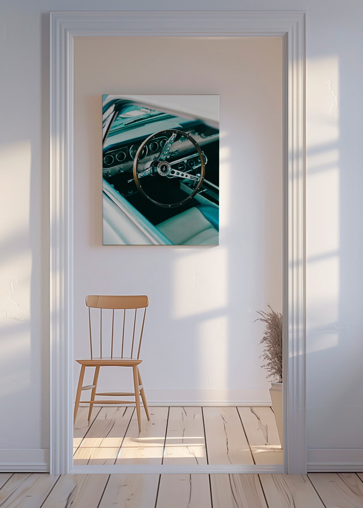 Cuadro vintage con volante clásico en primer plano – Canvas