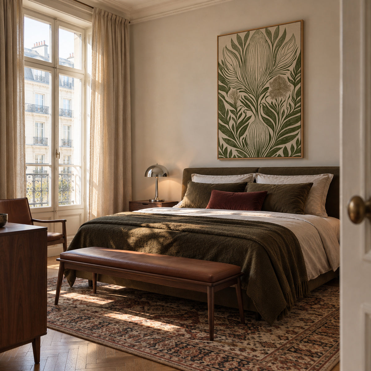 Nouveau Nature - Framed canvas in an interior