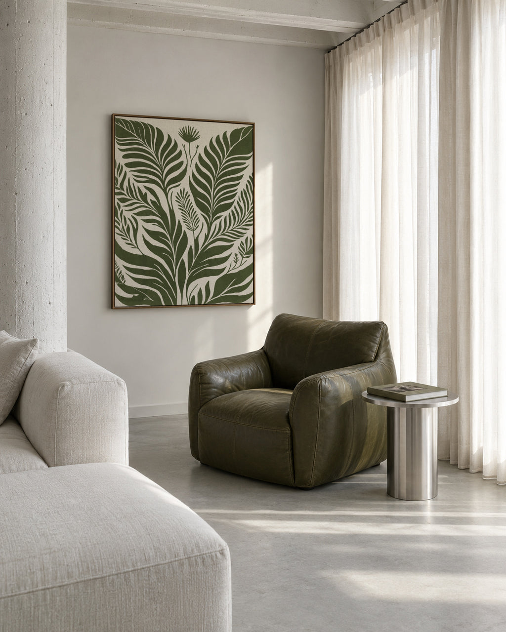 Botanical Bliss - Framed canvas in an interior