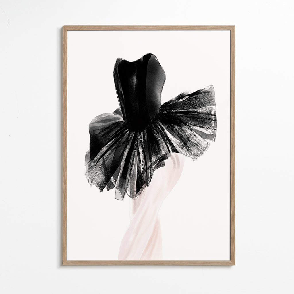 Fotografía de bailarina en tutu negro – Oak Frame