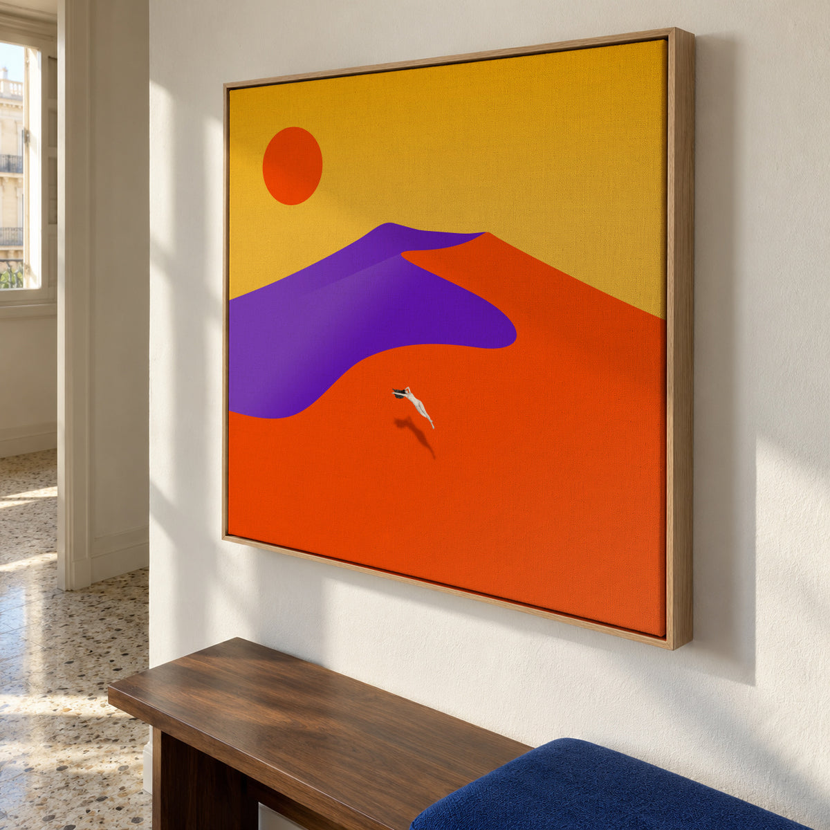 Floating - Framed canvas in an interior