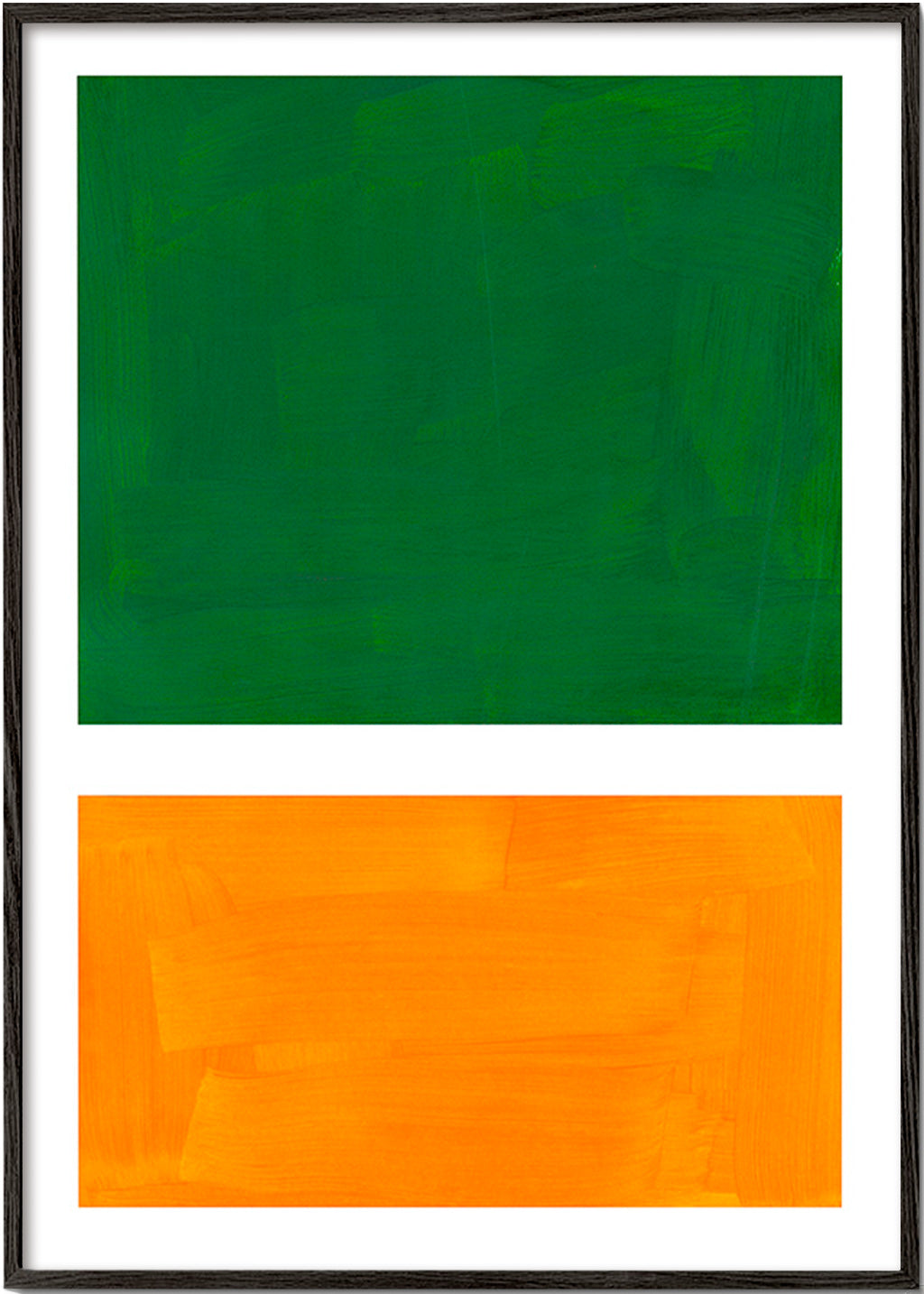 Cuadro abstracto en dos campos de color – Black Frame