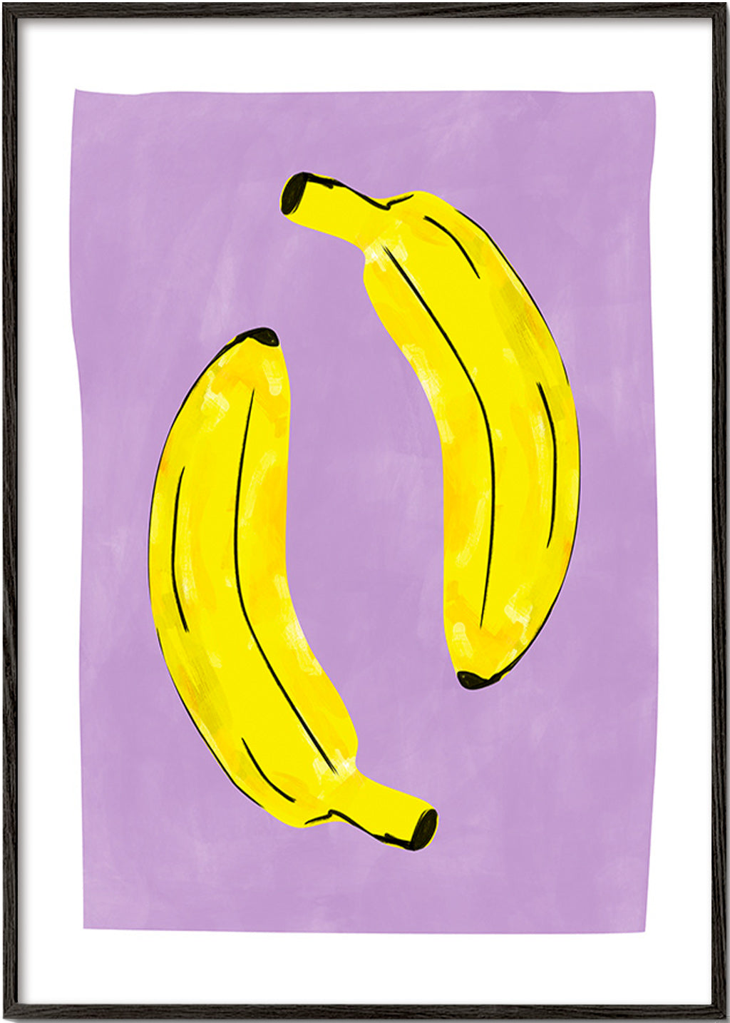 Cuadro de cocina con plátanos amarillos – Black Frame