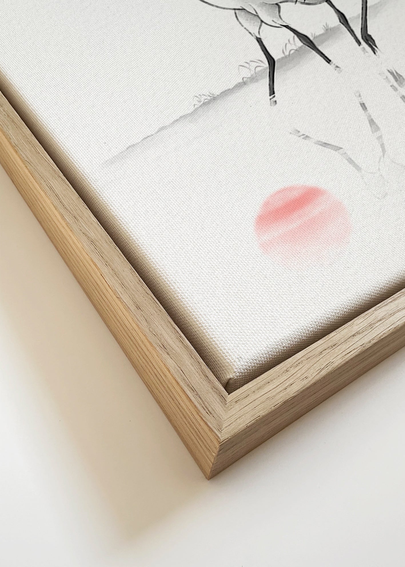 Cuadro grullas japonesas minimalistas – Canvas detail
