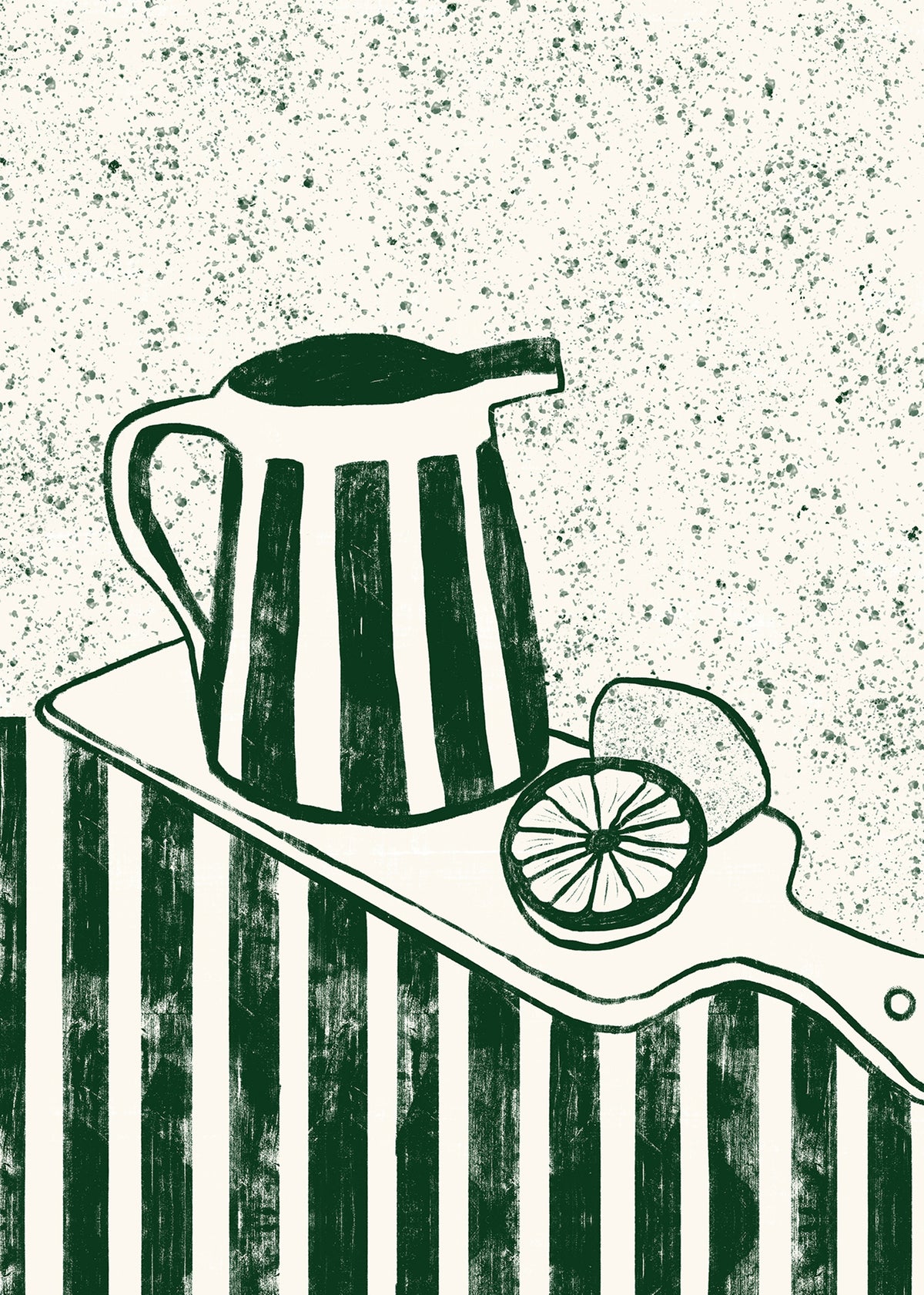 GREEN SERVED - Unframed art print