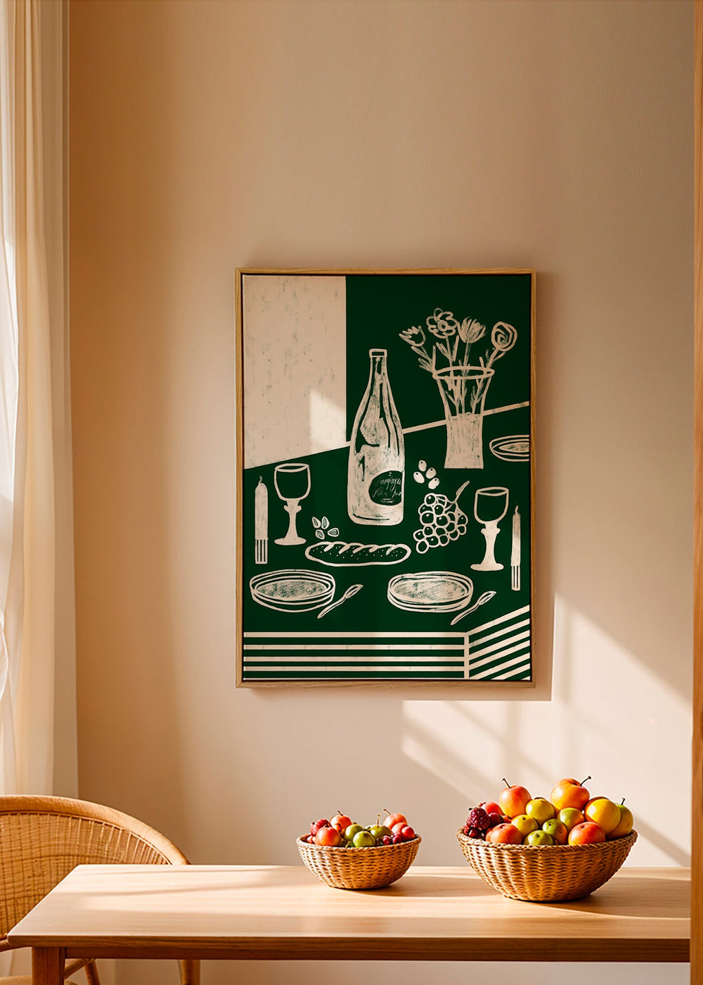 Cuadro de cocina con bodegón lineal – Canvas1